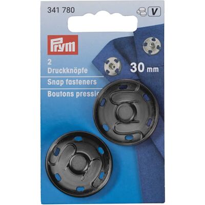 Prym Metallknappar Gunmetal - 2-pack Prym Metallknappar Gunmetal - 2-pack