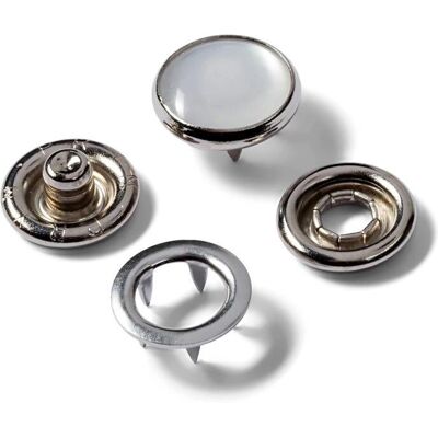 Prym 390122 Fermoir - Métal, Perle, 12mm - Publicité Prym 390122 Fermoir - Métal, Perle, 12mm - Publicité