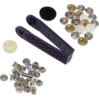 Prym White Anorak Snaps Press Fasteners - 15mm Prym White Anorak Snaps Press Fasteners - 15mm