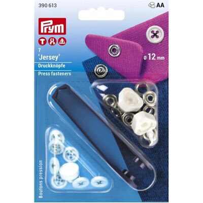 Prym Jersey Drukknoop Effect Snap Press Fasteners - Zwart - Verpakking van 7 Prym Jersey Drukknoop Effect Snap Press Fasteners - Zwart - Verpakking van 7