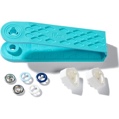 Prym 390702 Automatic Rivets - Blu/Bianco/Chiaro Blu Prym 390702 Automatic Rivets - Blu/Bianco/Chiaro Blu