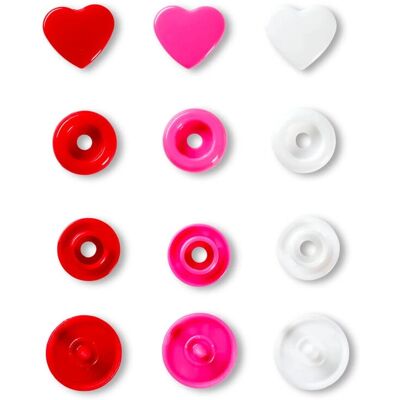 Prym Love Heart Snaps Botões de Pressão - Fecho para Roupas Prym Love Heart Snaps Botões de Pressão - Fecho para Roupas