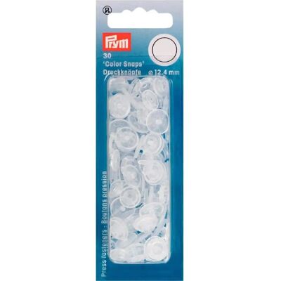 Prym průhledné matné kulaté nýtky - Stiskací knoflíky - 12mm Prym průhledné matné kulaté nýtky - Stiskací knoflíky - 12mm