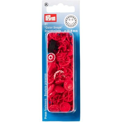 Prym Flower Snaps Vermelho - Botões de pressão - 30 peças Prym Flower Snaps Vermelho - Botões de pressão - 30 peças