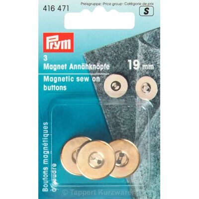Prym Gold Magnetische Nähknöpfe - 19mm - Knöpfe Prym Gold Magnetische Nähknöpfe - 19mm - Knöpfe