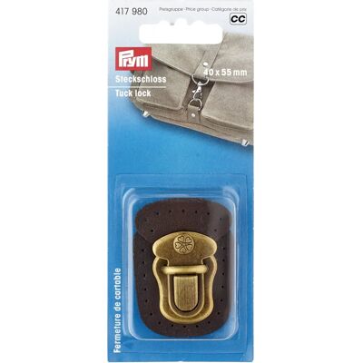 Prym Tasche Verschluss - Braun - Taschenherstellung - 40x55 mm Prym Tasche Verschluss - Braun - Taschenherstellung - 40x55 mm