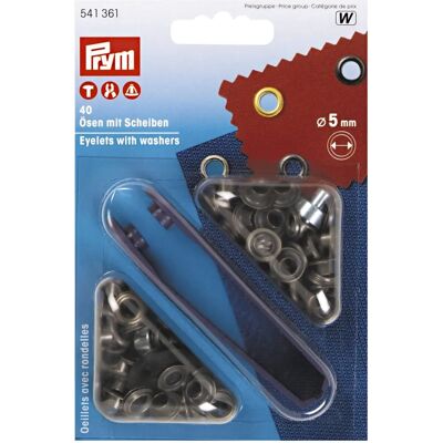 Prym - 5.0mm Antique Brass - Messing - 5.0mm - Eyelets and washers Prym - 5.0mm Antique Brass - Messing - 5.0mm - Eyelets and washers
