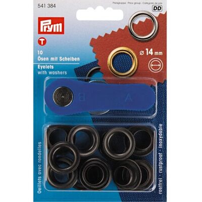 Prym Modell 541384 Messing Svart Oxid Oko - 14mm Prym Modell 541384 Messing Svart Oxid Oko - 14mm