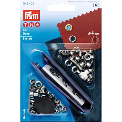 Prym Sølv 4mm Oljetter - 50 stk - Hobbysett Prym Sølv 4mm Oljetter - 50 stk - Hobbysett