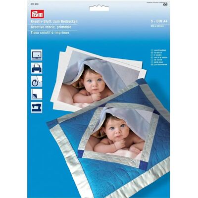 Prym Weiß Kreativ-Stoff zum Bedrucken - Packung 5 Prym Weiß Kreativ-Stoff zum Bedrucken - Packung 5