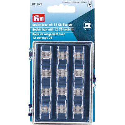 Prym CB Bobbins and Storage Box - Sewing Accessories Prym CB Bobbins and Storage Box - Sewing Accessories
