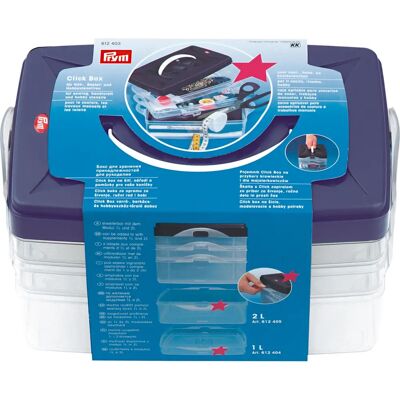 Prym Boîte de rangement violette - Fournitures de couture et loisirs - Publicité Prym Boîte de rangement violette - Fournitures de couture et loisirs - Publicité