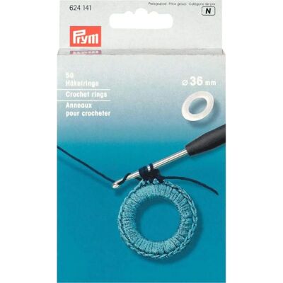 Prym - 36mm - Vit - Crochet rings Prym - 36mm - Vit - Crochet rings