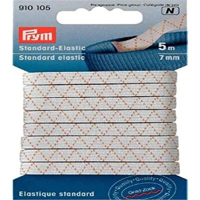 Prym Witte Platte Elastiek - 7mm 5m - Producttype Prym Witte Platte Elastiek - 7mm 5m - Producttype