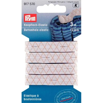 Prym 12mm nappilaskos elastinen - 3m Valkoinen Prym 12mm nappilaskos elastinen - 3m Valkoinen
