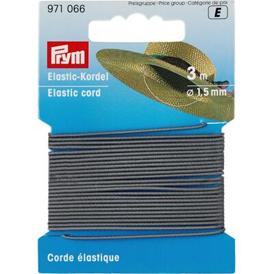 Prym Elastische Koord - Grijs (1,5mm, 3M) voor Knutselen - Kledingmaken & Sieraden Prym Elastische Koord - Grijs (1,5mm, 3M) voor Knutselen - Kledingmaken & Sieraden