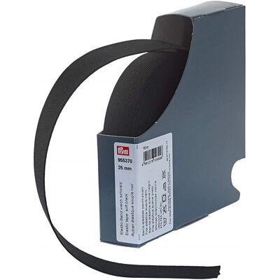 Fettuccia Elastica Prym 25mm Nera - per metro Fettuccia Elastica Prym 25mm Nera - per metro