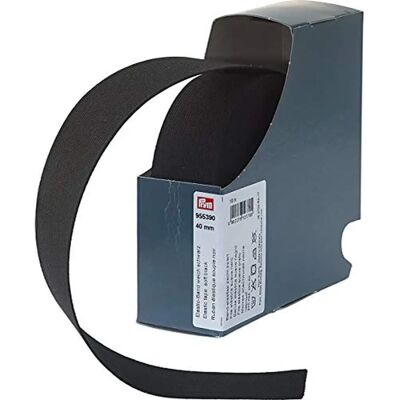 Prym 40mm Mjuk elastisk band svart - per meter Prym 40mm Mjuk elastisk band svart - per meter