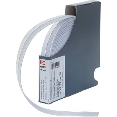 Elastico per asole con velluto Prym - Bianco - Nastro elastico per abbigliamento Elastico per asole con velluto Prym - Bianco - Nastro elastico per abbigliamento