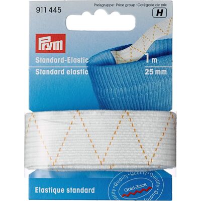 Prym Weiß Flacher Gummi - Elastisch - 20mm 1m Prym Weiß Flacher Gummi - Elastisch - 20mm 1m