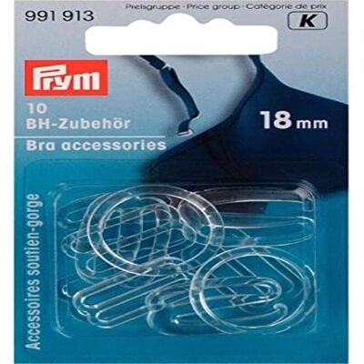 Accessoires pour bretelles de soutien-gorge Prym Clairs - Pack de 10 Accessoires pour bretelles de soutien-gorge Prym Clairs - Pack de 10