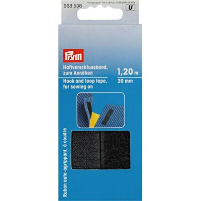 Prym 968536 Nähzubehör - Schwarzes Velcro 120cm Prym 968536 Nähzubehör - Schwarzes Velcro 120cm