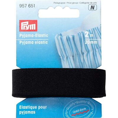 Prym 20mm Elastic Tape - 2m Black - Dressmaking Material Prym 20mm Elastic Tape - 2m Black - Dressmaking Material