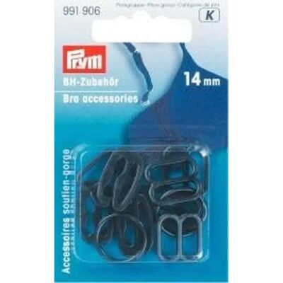 Accessoires de Soutien-Gorge en Plastique Noir Prym - Pack de 10 Accessoires de Soutien-Gorge en Plastique Noir Prym - Pack de 10