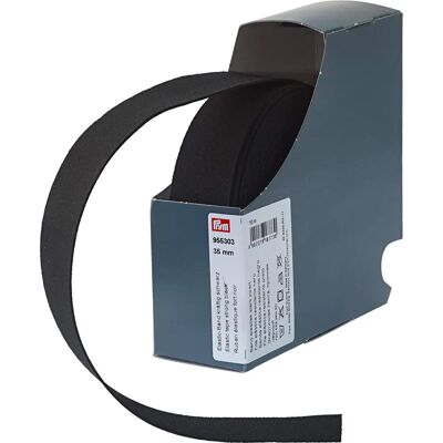 35mm Prym Bandă elastică puternică neagră - pe metru 35mm Prym Bandă elastică puternică neagră - pe metru
