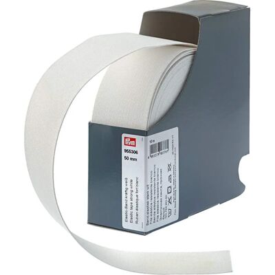 Nastro elastico forte Prym 50mm Bianco - al metro Nastro elastico forte Prym 50mm Bianco - al metro