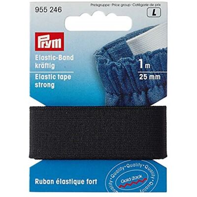 Prym Stark Elastisk Band 25mm - Svart - Elastisk Band för Sömnad Prym Stark Elastisk Band 25mm - Svart - Elastisk Band för Sömnad