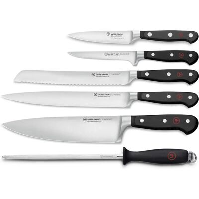 Wüsthof 1120160602 Classic 6-delige Chef's Messet - Koksmes Set Wüsthof 1120160602 Classic 6-delige Chef's Messet - Koksmes Set