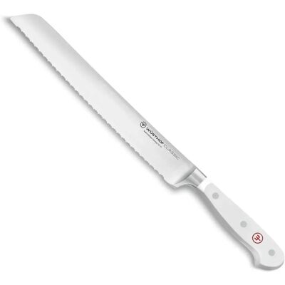 Couteau à Pain Wüsthof - Acier Inoxydable, 23cm, Blanc Couteau à Pain Wüsthof - Acier Inoxydable, 23cm, Blanc