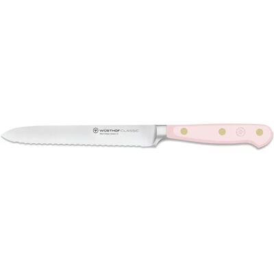 Couteau à Pain Cranté Rose 14Cm - Outil de Cuisine - Publicité Couteau à Pain Cranté Rose 14Cm - Outil de Cuisine - Publicité