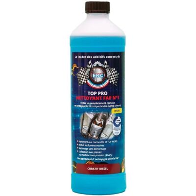 Produit de nettoyage ERC Top Pro - Additif pour filtres à particules 1L - Publicité Produit de nettoyage ERC Top Pro - Additif pour filtres à particules 1L - Publicité