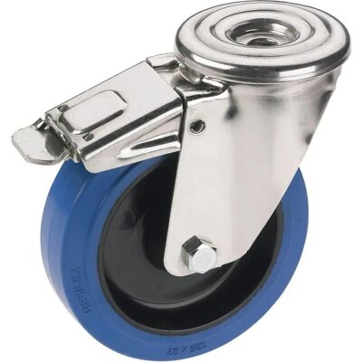 Dörner + Helmer - Lenkrolle 100 - Elastik blau - Caster wheel Dörner + Helmer - Lenkrolle 100 - Elastik blau - Caster wheel