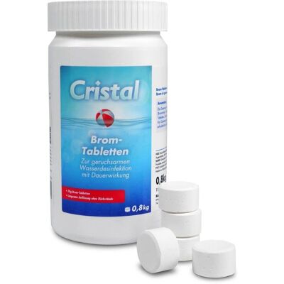 CRISTAL Bromtabletten - 20g, 0,8kg Pooldesinfektion CRISTAL Bromtabletten - 20g, 0,8kg Pooldesinfektion