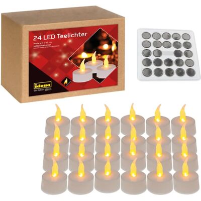 Idena Luci a LED per Tè - Alimentate a Batteria, Sicure, Effetto Tremolio Realistico - Decorazione Interna Esterna Idena Luci a LED per Tè - Alimentate a Batteria, Sicure, Effetto Tremolio Realistico - Decorazione Interna Esterna