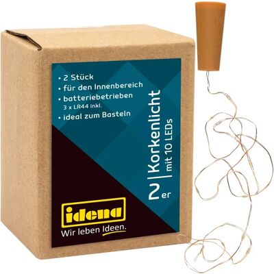IDENA 31091 Guirlande lumineuse - LED blanc chaud avec bouchon en liège - 0,97 m IDENA 31091 Guirlande lumineuse - LED blanc chaud avec bouchon en liège - 0,97 m