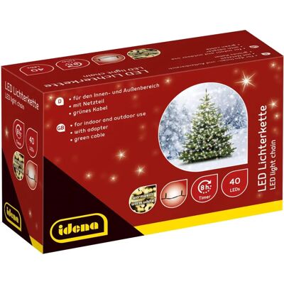 Idena 8325056 - LED-Lichterkette mit 40 LEDs - 11,9 m - Innen/Außen Idena 8325056 - LED-Lichterkette mit 40 LEDs - 11,9 m - Innen/Außen