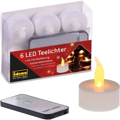 IDENA 38204 - LED theelichten - Veilig, afstandsbediening, realistisch flikkeren IDENA 38204 - LED theelichten - Veilig, afstandsbediening, realistisch flikkeren