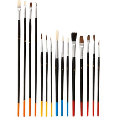 Idena - ensemble de 15 pinceaux - aquarelle - Brush set - Publicité Idena - ensemble de 15 pinceaux - aquarelle - Brush set - Publicité