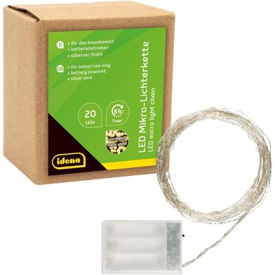 IDENA 31118 - Mikro řetěz světel s 20 teplými bílými LED - Pro vnitřní použití IDENA 31118 - Mikro řetěz světel s 20 teplými bílými LED - Pro vnitřní použití