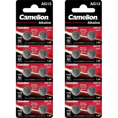 Camelion LR44 - Pack de 20 - Piles Alcalines Camelion LR44 - Pack de 20 - Piles Alcalines