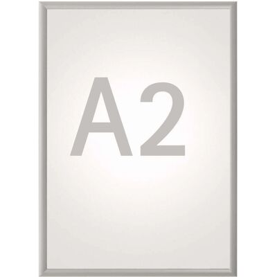 Maul Silver A2 Picture Frame - Wall Mountable, Easy Change Maul Silver A2 Picture Frame - Wall Mountable, Easy Change