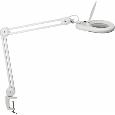Maul LED nagyítási lámpa - Üveg lencse 127mm, asztali csipesz Maul LED nagyítási lámpa - Üveg lencse 127mm, asztali csipesz