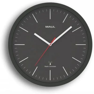MAUL Modell 9053490 Runde Schwarze Funkwanduhr MAUL Modell 9053490 Runde Schwarze Funkwanduhr
