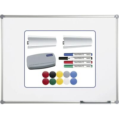 Panneau Tableau Blanc Maulpro - Modèle 2000 - Magnétique, Effacement à Sec, Montage Flexible - Publicité Panneau Tableau Blanc Maulpro - Modèle 2000 - Magnétique, Effacement à Sec, Montage Flexible - Publicité