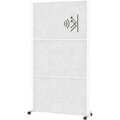 Maul Paravent - 9611102 Mur acoustique, Gris clair, 100x182cm, avec roulettes Maul Paravent - 9611102 Mur acoustique, Gris clair, 100x182cm, avec roulettes