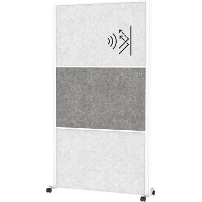 Cloison de Bureau - Acoustique, Mobile, 100x182cm Cloison de Bureau - Acoustique, Mobile, 100x182cm